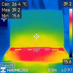 Alienware Auroraの高負荷時の温度をサーモグラフィで実測した結果